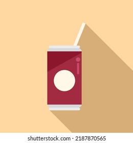 Airline Soda Drink Icon Flat Vector. Food Meal. Air Plane