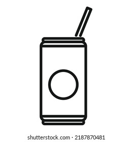 Airline Soda Drink Icon Outline Vector. Food Meal. Air Plane