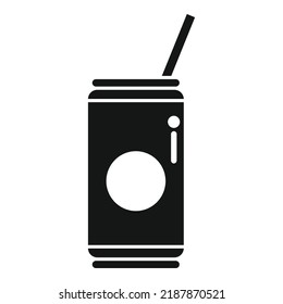 Airline Soda Drink Icon Simple Vector. Food Meal. Air Plane