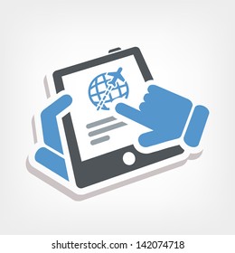 Airline tablet icon