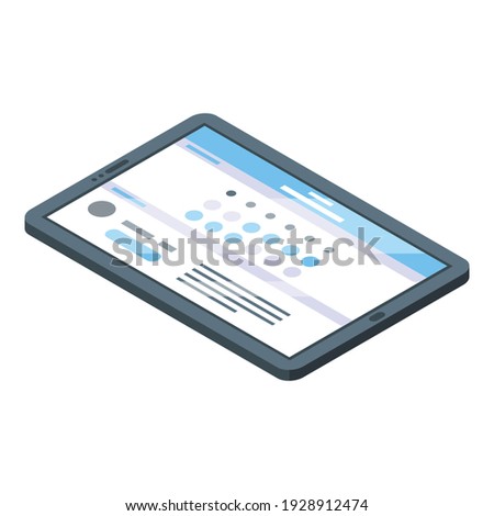 Airline tablet icon. Isometric of airline tablet vector icon for web design isolated on white background
