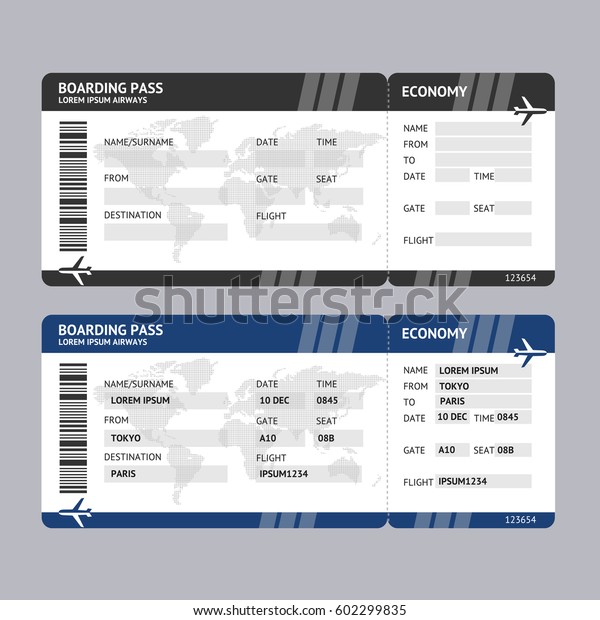 Blank Airline Ticket Template For Your Needs