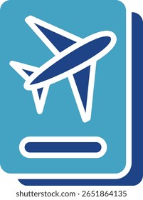 Ícone do bilhete de avião ou do cartão de embarque para mostrar os detalhes da reserva, o status do bilhete eletrônico ou do voo Diretamente relacionado com o setor da aviação, as companhias aéreas e a atividade de viajar de avião
