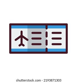 airline ticket design vector icon illustration