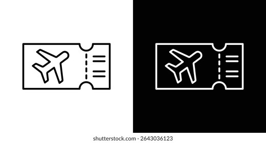 Airline ticket icon Flat style logo vector. perfect for UI designs