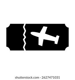 airline ticket icon, simple flat style, illustration, logo sign symbol pictogram template, for ui or ux isolated on white for mobile app, editable