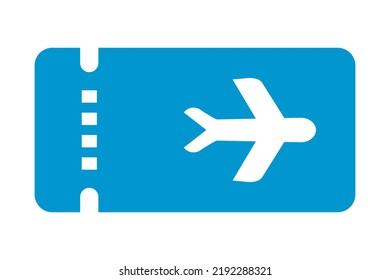 Airline ticket icon. Travel ticket. Plane ticket. Vector.