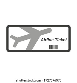 Airline ticket icon. Vector in flat design