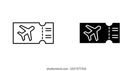 Airline ticket Icon vector. liner and flat style icons set.