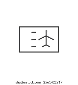 Airline ticket icon Vector logo set flat