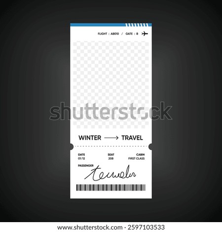 Airline ticket Layout Design - Ticket Design