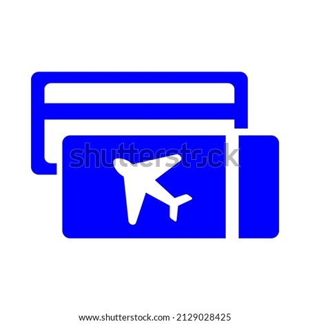 airline ticket line vector icon