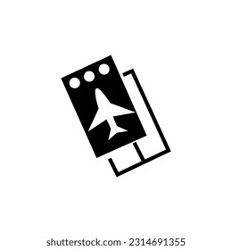Airline ticket on white background