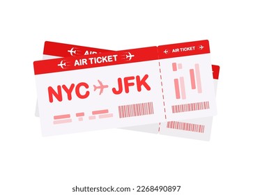 Airline ticket. Travel Boarding pass ticket template