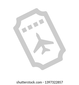 Airline ticket vector icon. Boarding pass filled flat sign for mobile concept and web design. Travel documents glyph icon. Symbol, logo illustration. Pixel perfect vector graphics