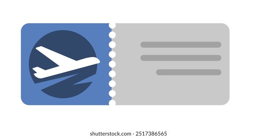 airline ticket - vector illustration