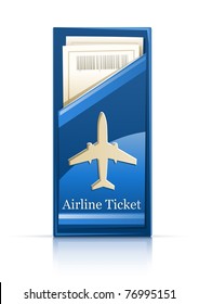 airline ticket vector illustration isolated on white background