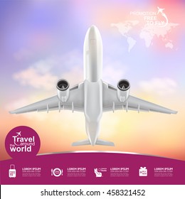 Airline Vector Concept Travel around the World