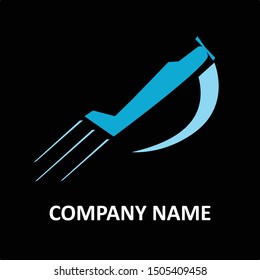 Airline vector logo design with plane image logo