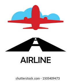 Airline vector logo design with plane image logo