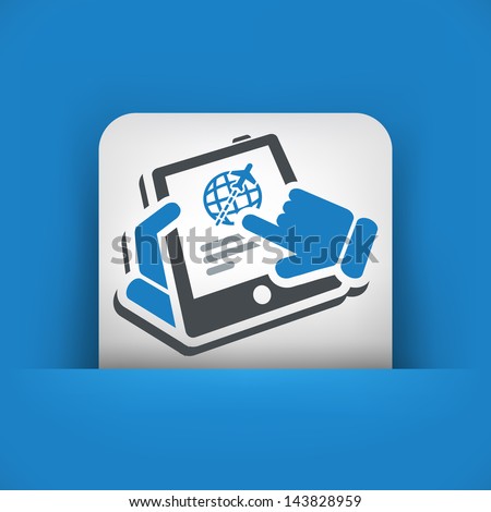 Airline website tablet