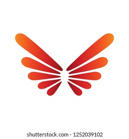 Airline wing Logo, bird logo illustration