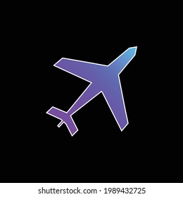 Airliner blue gradient vector icon