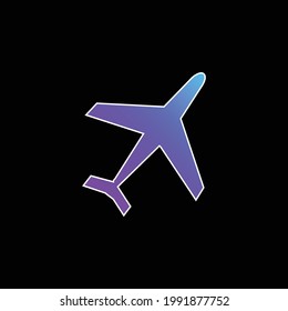 Airliner blue gradient vector icon