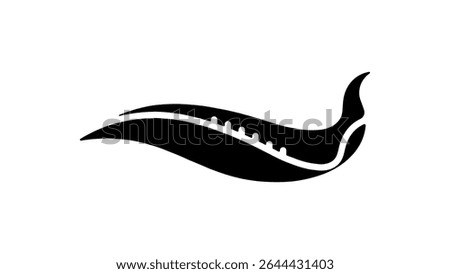 Airliner logo, black isolated silhouette