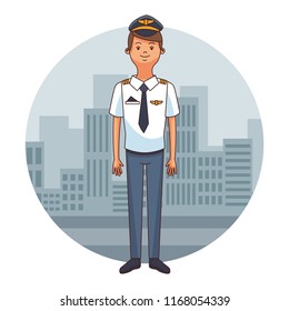 Airliner pilot cartoon