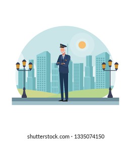 Airliner pilot worker avatar