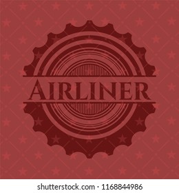Airliner red icon or emblem