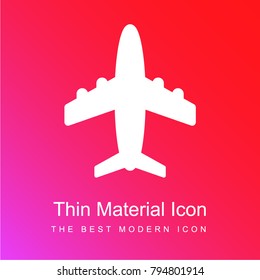Airliner red and pink gradient material white icon minimal design