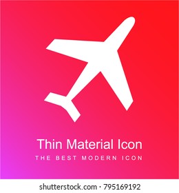 Airliner red and pink gradient material white icon minimal design
