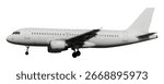 airliner in side view isolated on white background halftone vintage dots texture cut-out retro collage element for mixed media travel aviation transport flight design y2k pop art object