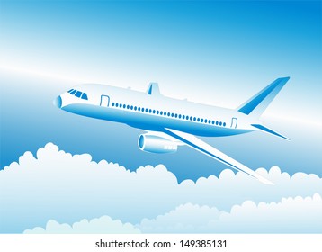 airliner in the sky