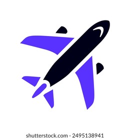 Airliner transport flat icon, vector illustration