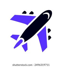 Airliner transport flat icon, vector illustration