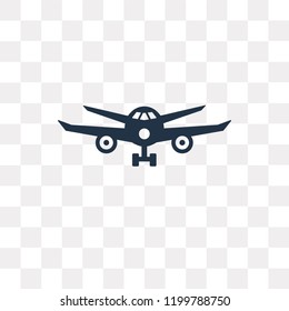 Airliner vector icon isolated on transparent background, Airliner transparency concept can be used web and mobile