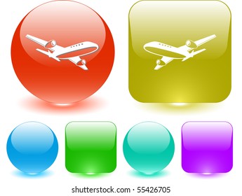Airliner. Vector interface element.