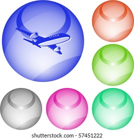 Airliner. Vector interface element.