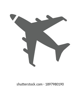 Airlines, aviation, flying, wings icon. Gray vector design.