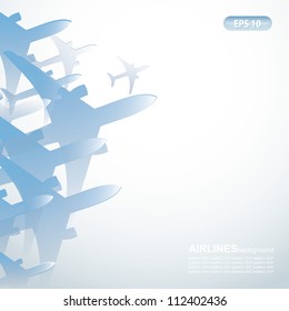 Airlines background - vector illustration