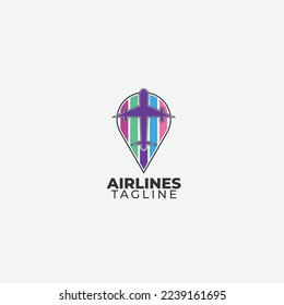 airlines design vector gradient color
