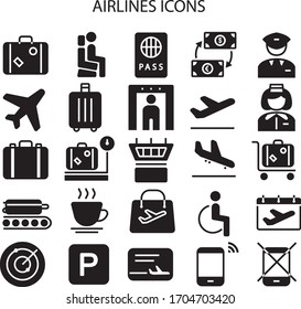 Airlines Icon With Blackout Style