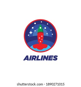 Airlines Logo Design Template-Travel, Airline, Airplane, Flight, Space Travel logo.