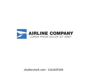 airlines logo template design, vector illustration