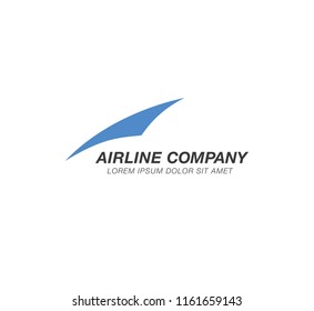 airlines logo template design, vector illustration