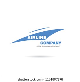 airlines logo template design, vector illustration