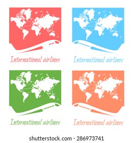 Airlines on the world map